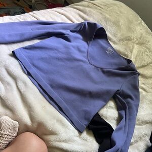 Rue21 Blue Crop Fitted Blouse